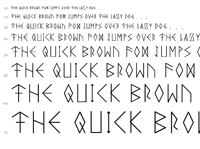 Runeicity Decorative font waterfall